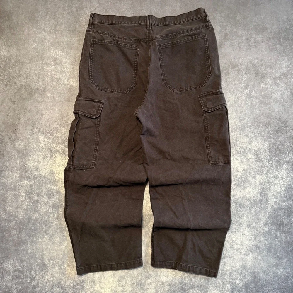 HM Baggy Fit Coupe Baggy Mens Carpenter Pants Black 34x30 Cotton Canvas Workwear